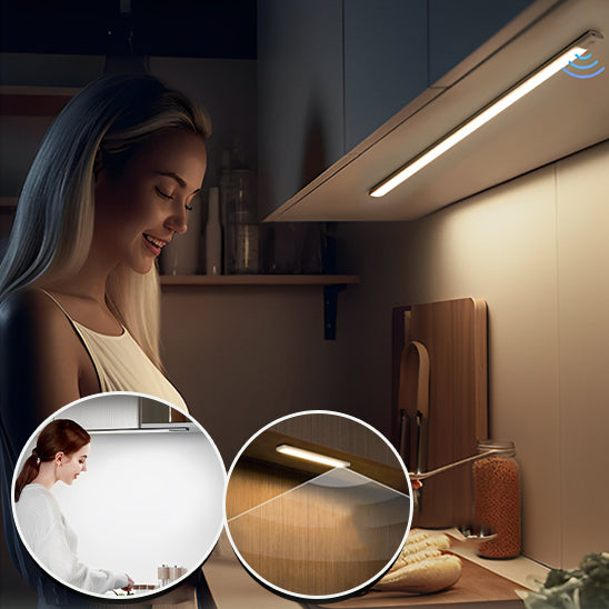 Veilleuse LED sans fil avec détecteur de mouvement – Éclairage armoire, escalier et cuisine | Rechargeable USB Type-C