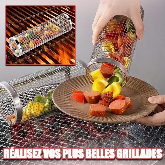 Panier roulant pour grillades Barbecue