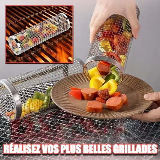 Panier roulant pour grillades Barbecue