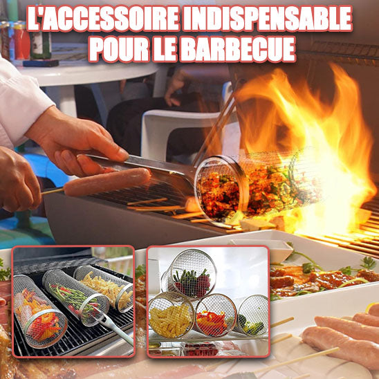 Panier roulant pour grillades Barbecue