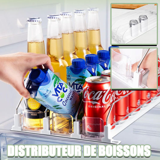 Distributeur de boissons auto-poussant pour réfrigérateur