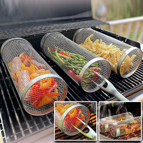 Panier roulant pour grillades Barbecue