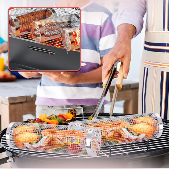 Panier roulant pour grillades Barbecue